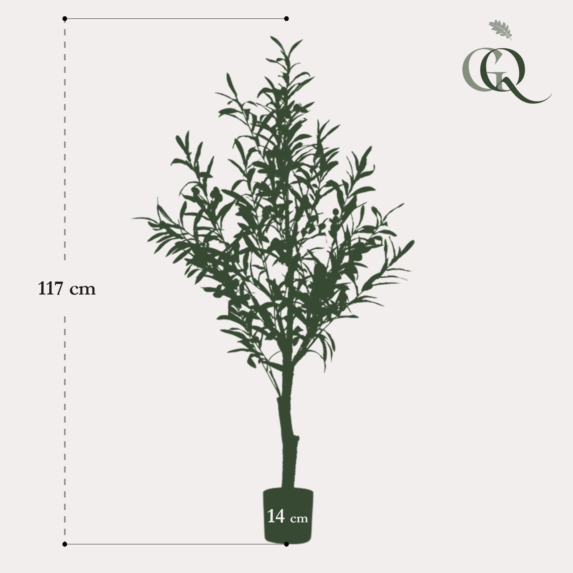 Kunst Olijfboom - Olea Europaea - 115 cm - Voor een groene sfeer