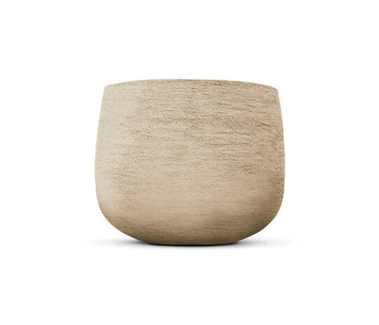 Domani GRAZ Natural White ronde terracotta bloempot