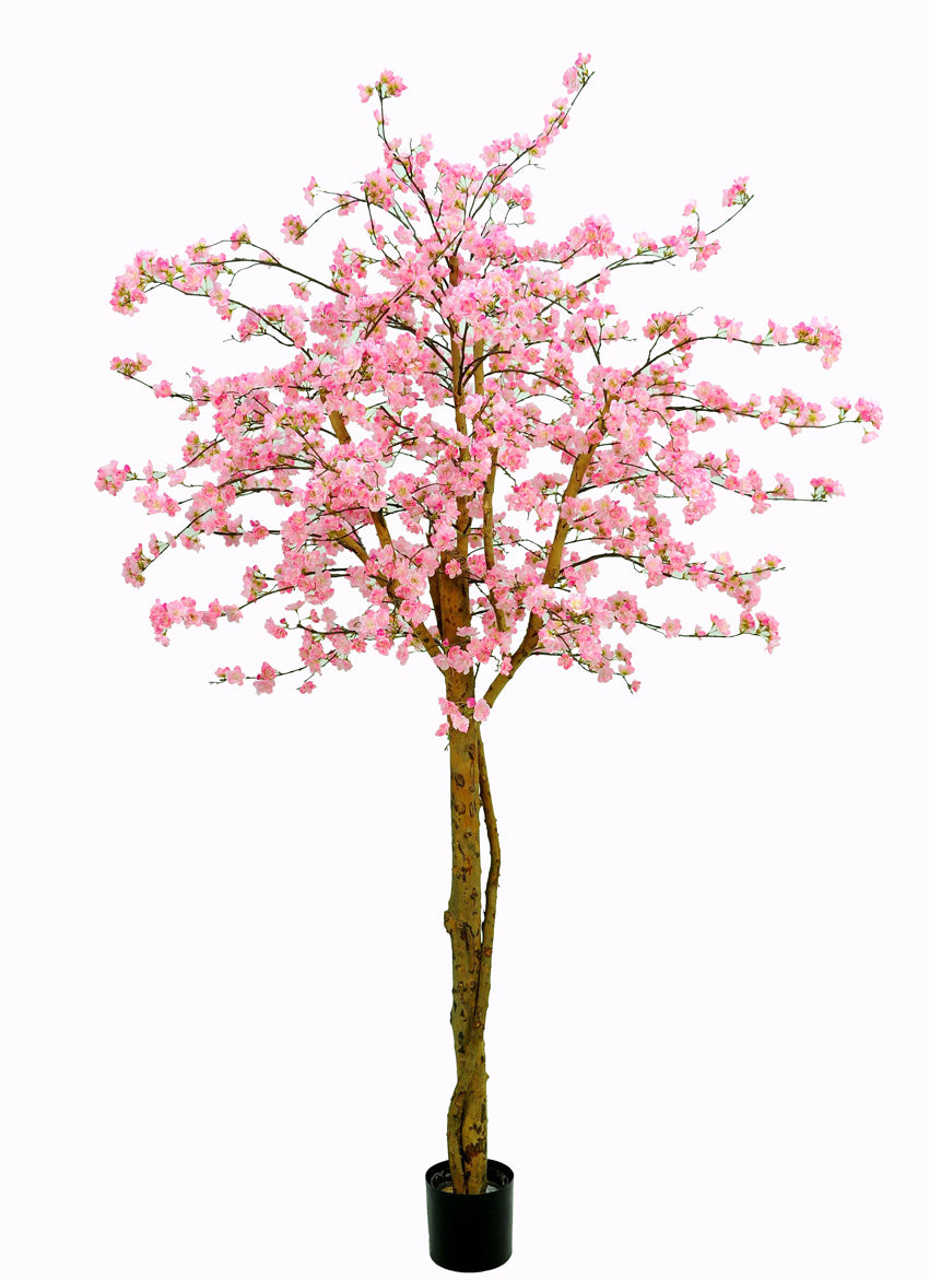 Kunstbloesem Japanse sierkersenboom 240 cm – realistische roze bloesemboom als luxe eyecatcher
