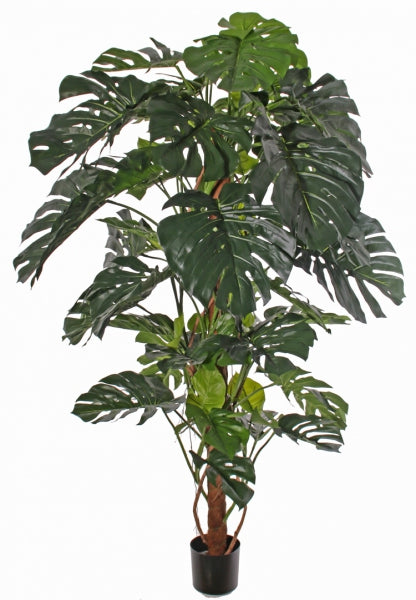 Kunst Monstera 190cm met 64 bladeren in pot – levensechte grote gatenplant voor een tropisch accent in huis of kantoor