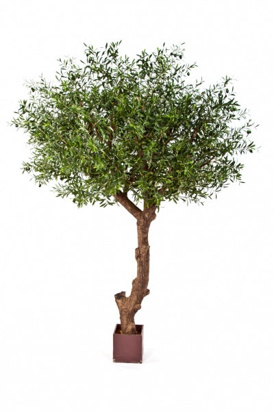 Kunst olijfboom Giant 270 cm op Y-stam met 150 olijven en realistische bladeren