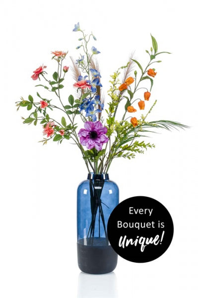 Kunstbloemen boeket XL Rise & Shine in frisse kleuren, zonder vaas – vrolijke blikvanger voor elk interieur.
