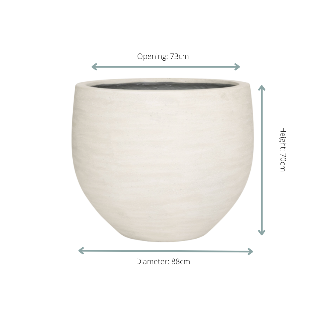 Bloempot Jumbo Orb Ivory Washed