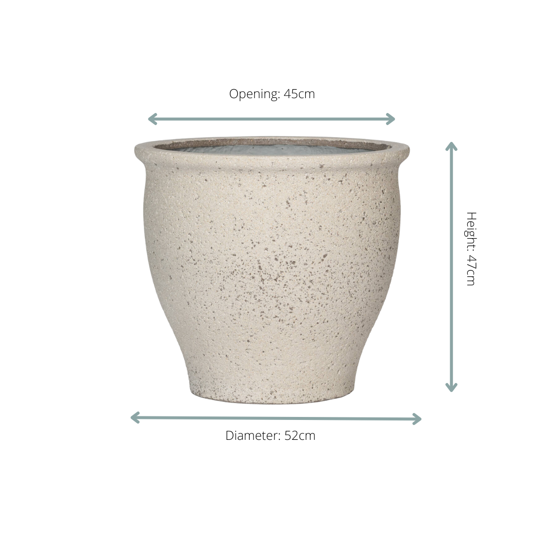 Pot Poseidon Chalk White – Mediterrane bloempot met elegante vorm