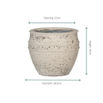 Pot Athena Chalk White – Mediterrane bloempot met zachte uitstraling