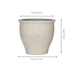 Pot Poseidon Chalk White – Mediterrane bloempot met elegante vorm