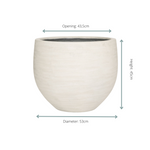 Bloempot Jumbo Orb Ivory Washed