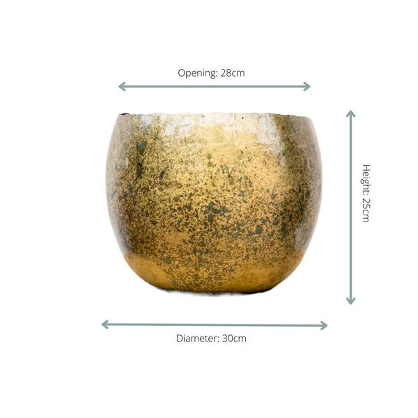 Plantenpot Ellen | Handgemaakte metalen bloempot met karakter en klasse