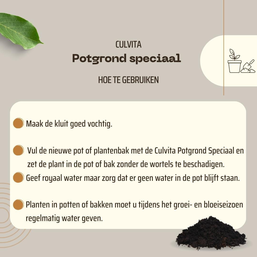Culvita | Potgrond Speciaal 40 Liter - Premium Potgrond met EasyCoat Plantenvoeding voor Kamer- en Buitenplanten